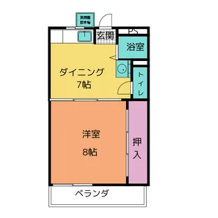 コーポ中【2階】の間取り