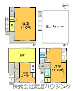 大阪府東大阪市横枕西【一戸建】の間取り