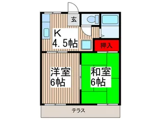 コ―ポ 杉の子【1階】の間取り