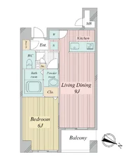 クエスタ高輪【3階】の間取り