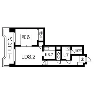 アジエステート大通西プラザ【6階】の間取り