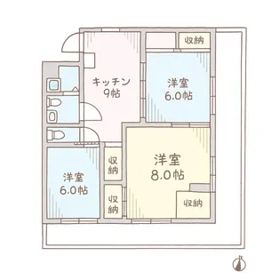 福島県郡山市麓山2【マンション】の間取り
