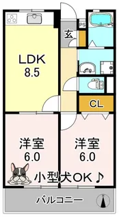 西平野ハイツ【1階】の間取り
