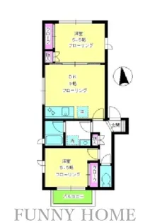 東京都目黒区柿の木坂3【アパート】の間取り
