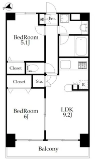 やまぼうし【2階】の間取り