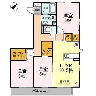 エクセレージュ彦島【2階】の間取り