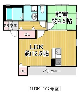 MJハイツ稲田上町【1階】の間取り