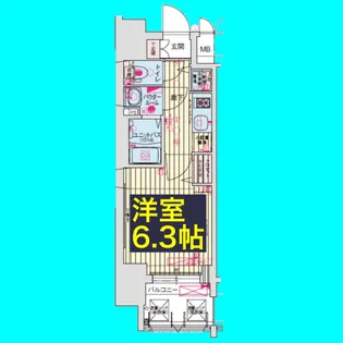プレサンス丸の内城雅【9階】の間取り