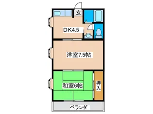 ハナキマンション【3階】の間取り