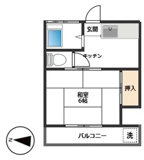 ハイランド・フラット【2階】の間取り