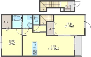 セリーヌ今泉B【2階】の間取り