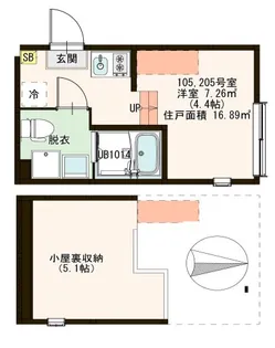 アリビオ南花畑【2階】の間取り
