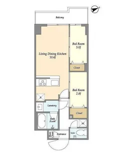 アルファコート亀戸2【5階】の間取り