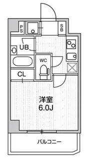 コンシェリア新橋【15階】の間取り