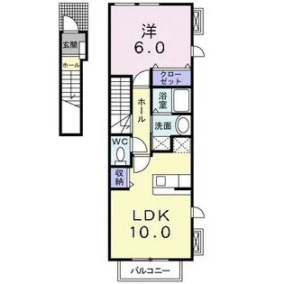 ウイングコートII【2階】の間取り
