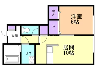 シュエット浜田【1階】の間取り
