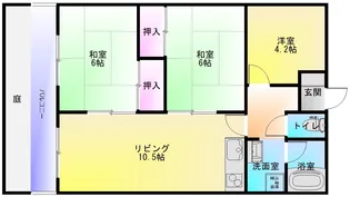 グリーンリーヴス【4階】の間取り