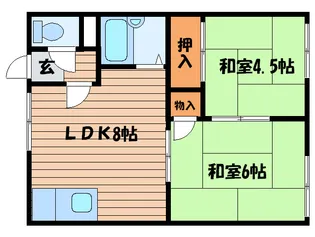 黒崎ハイツA【2階】の間取り