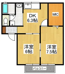 セジュールエスペレ【2階】の間取り