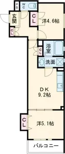 クリエオーレ南新町【2階】の間取り