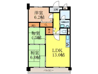 パインコート江坂の間取り