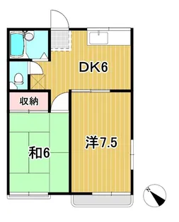浜ハイツA【2階】の間取り