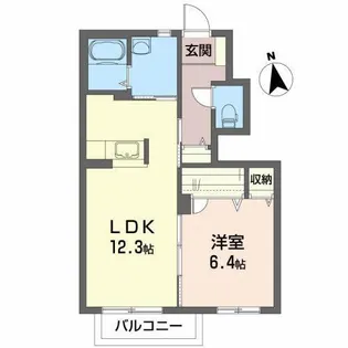 レチューガ【1階】の間取り