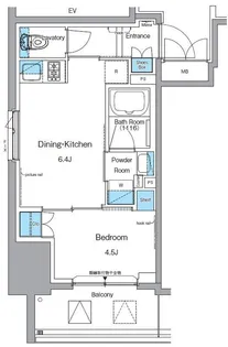 プライムアーバン浅草田原町【7階】の間取り