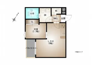REGALEST 五日市駅前【3階】の間取り