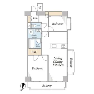 ライオンズマンション吉野町第5【2階】の間取り
