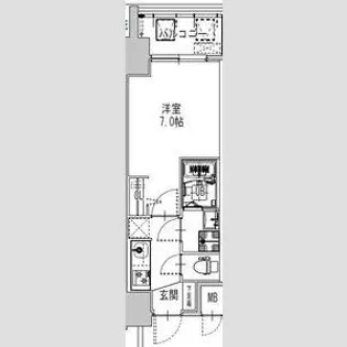 S-RESIDENCE難波大国町Tres【2階】の間取り