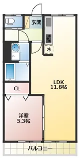 ラムール東二見【3階】の間取り