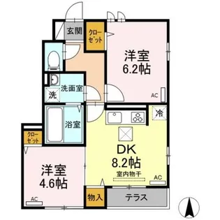 ロイジェント井荻B棟【1階】の間取り