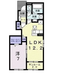 シエン フルール C【1階】の間取り