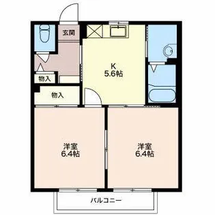 サンホープ【2階】の間取り