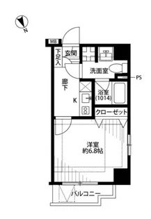 プレール・ドゥーク高輪【6階】の間取り