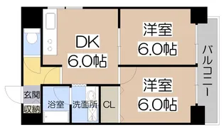 シャトー天王寺【4階】の間取り