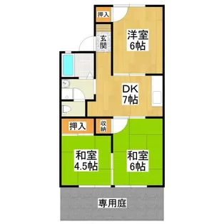 ドリームハイツA B棟【1階】の間取り