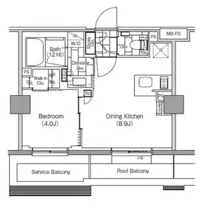 ザ・パークハビオ新宿【5階】の間取り