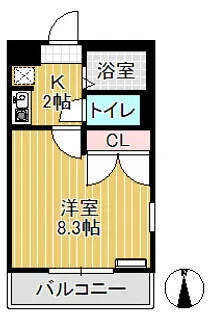 レオパレスとなみ【2階】の間取り