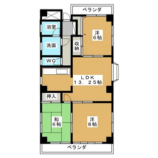 グリーンハイツ高橋【3階】の間取り