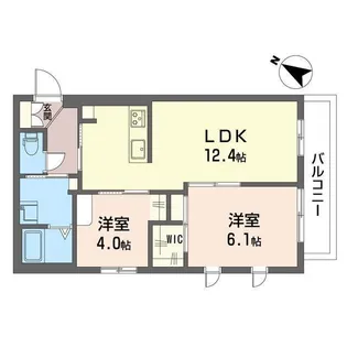 オータムガーデンA【2階】の間取り