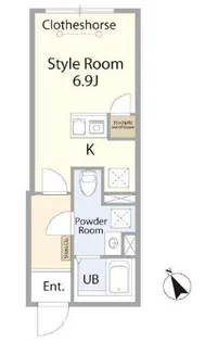 ラフォート町屋【5階】の間取り