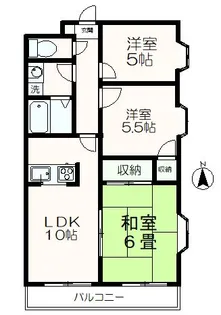 サンデーズII【6階】の間取り