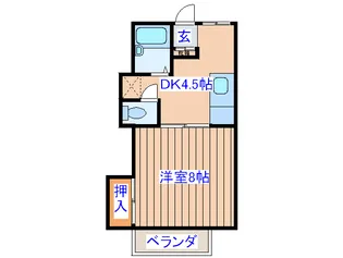 オ-レ東仙台I【2階】の間取り