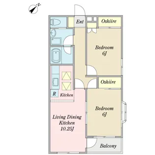フローラルヴィレッジ【1階】の間取り