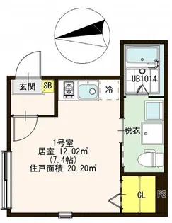 yet六町【1階】の間取り
