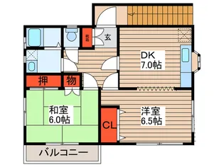 パ-クハウス【2階】の間取り
