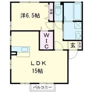 ローズコート鞍A【1階】の間取り