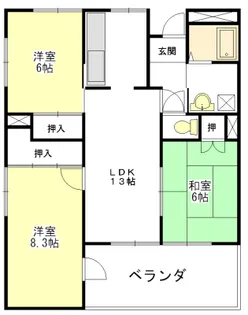 メゾンドゥールII【4階】の間取り
